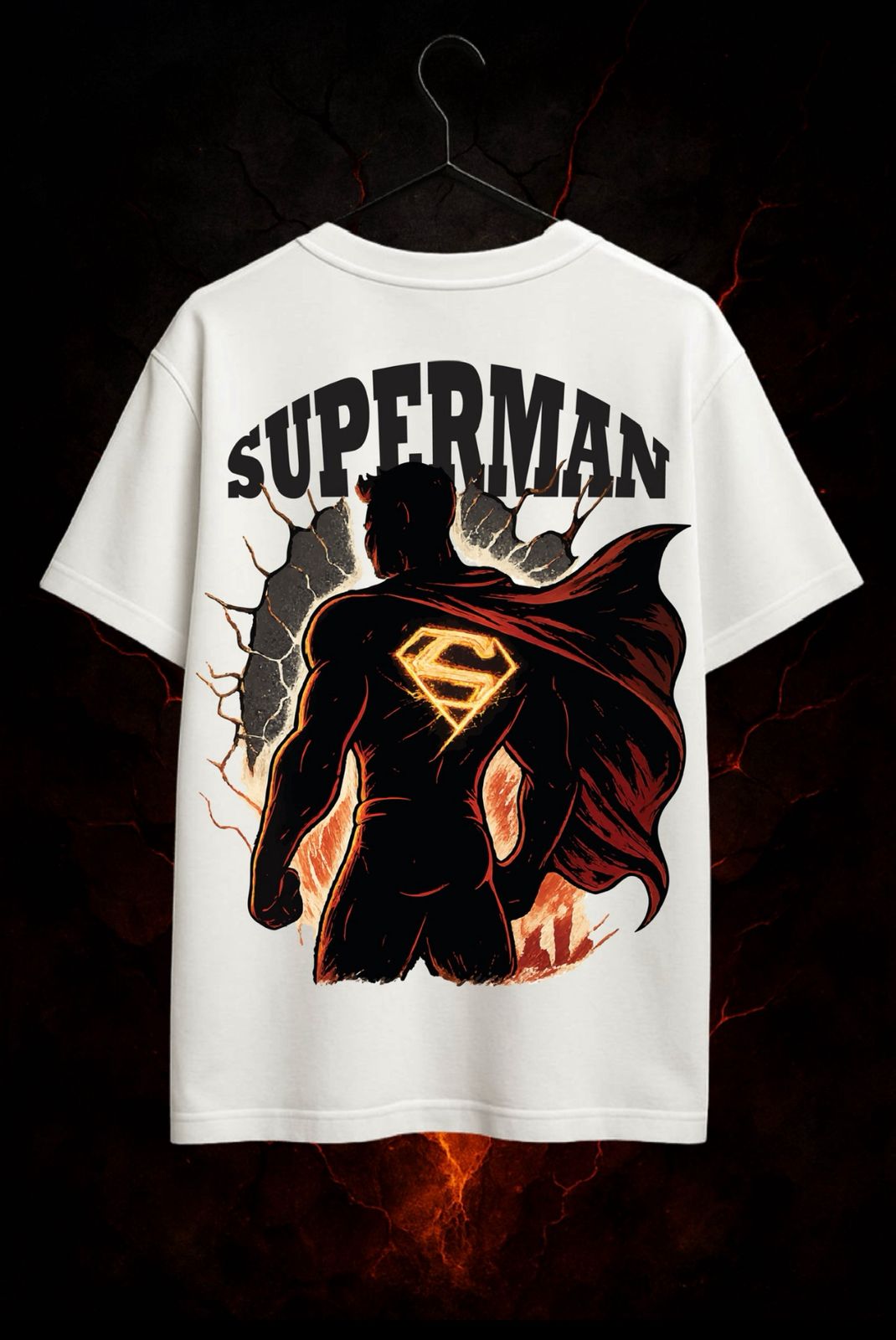 Unisex Nevo Superman Graphic Printed Oversized T-shirt